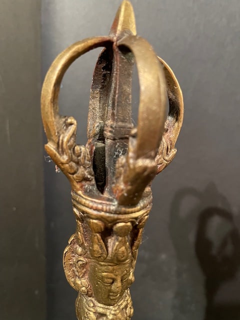 Vintage Vajrayana Buddhist Prayer Bell Tibet Nepal Bhutan - 6