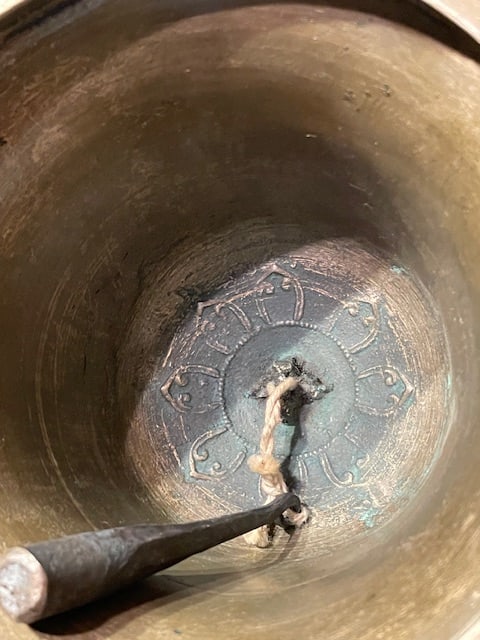 Vintage Vajrayana Buddhist Prayer Bell Tibet Nepal Bhutan - 8