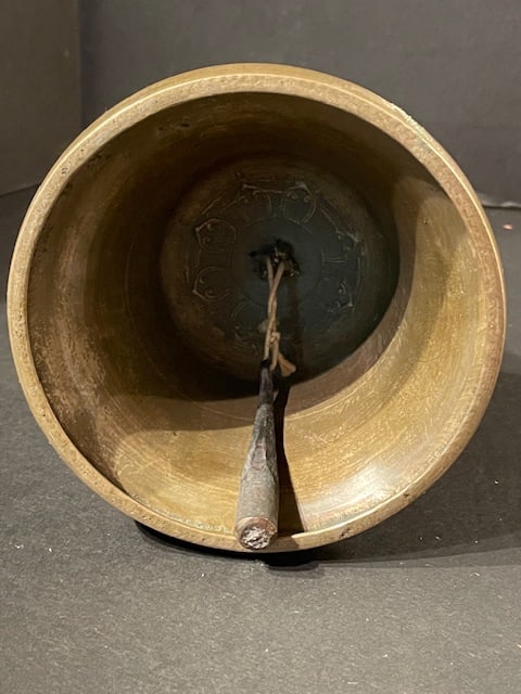 Vintage Vajrayana Buddhist Prayer Bell Tibet Nepal Bhutan - 9