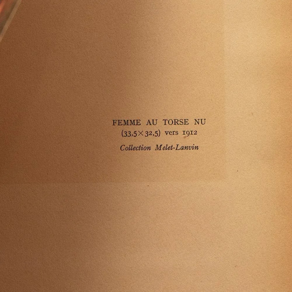 1944 "Shirtless Woman" Vintage Parisian Offset Lithograph After Auguste Renoir - 4