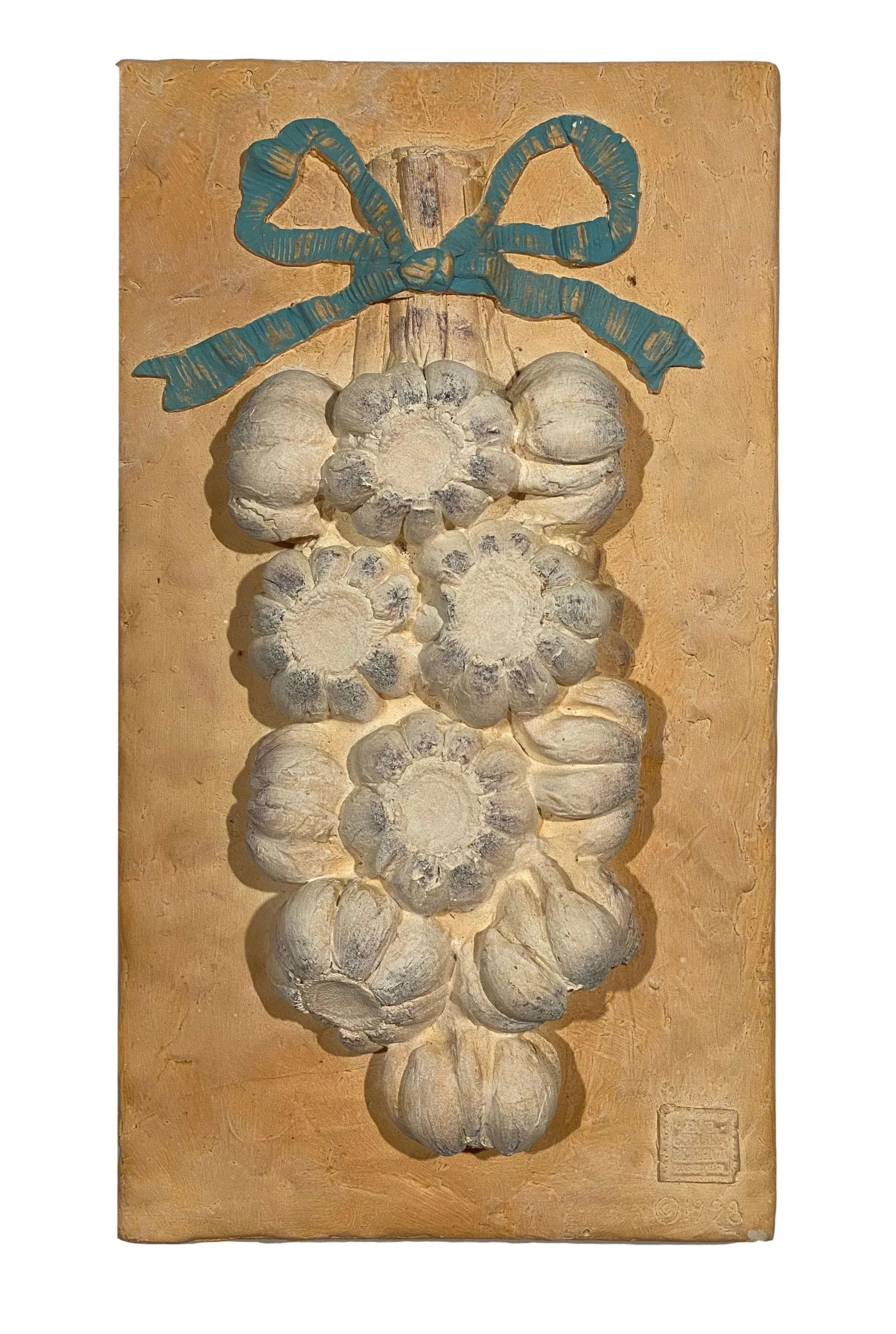 Anna Chandler 1998 Ceramic Garlic Plaque - 2