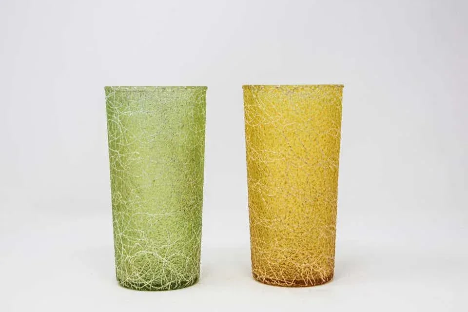 Vintage Collectible Retro Highball Spaghetti String Tumblers - A Pair - 4