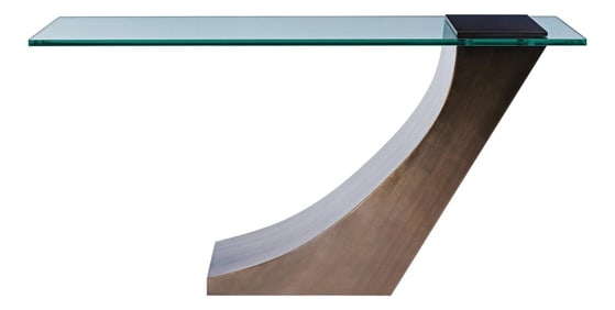 Modern Greg Sheres Style Bronze Console Table
