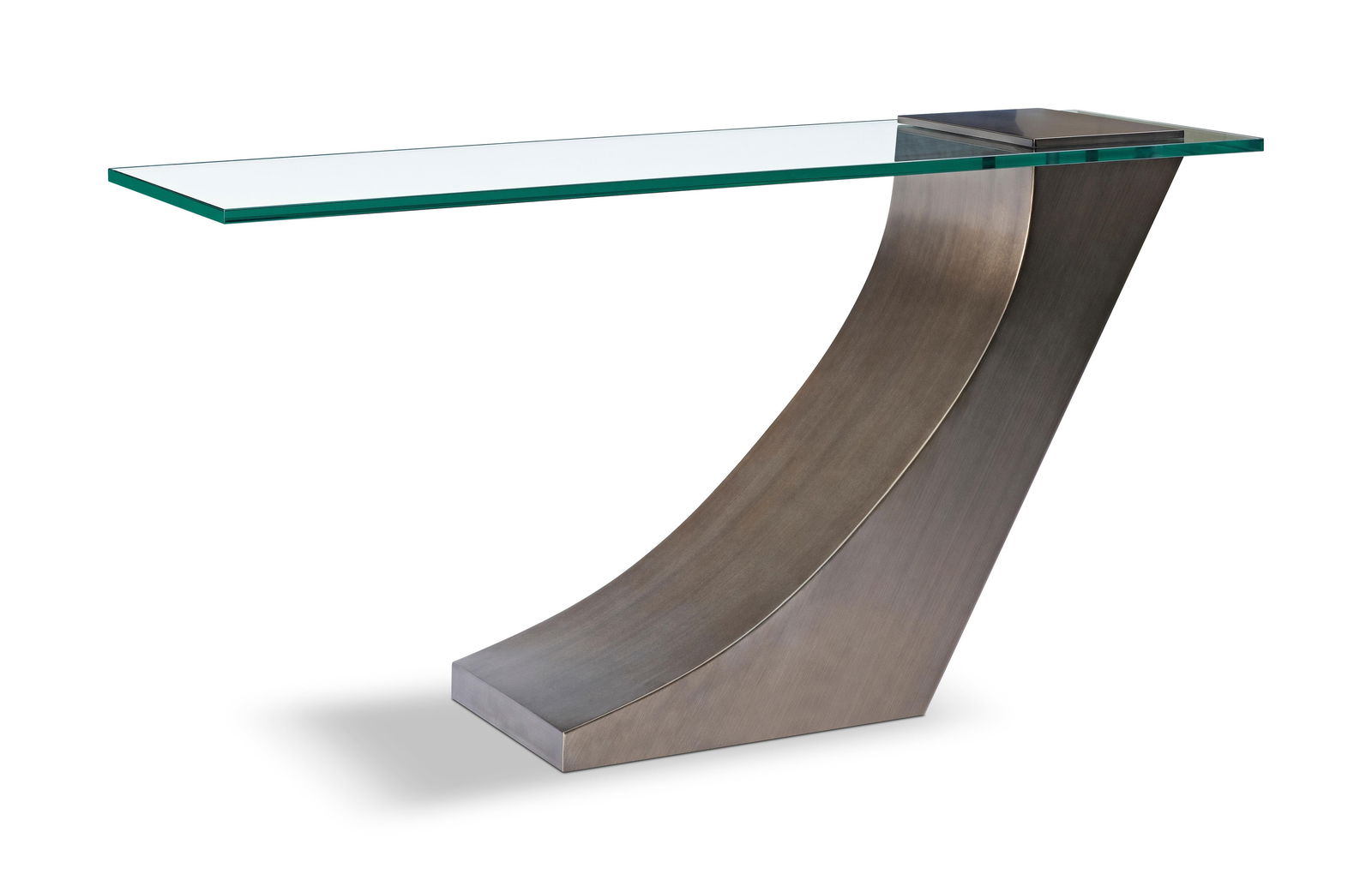 Modern Greg Sheres Style Bronze Console Table - 2