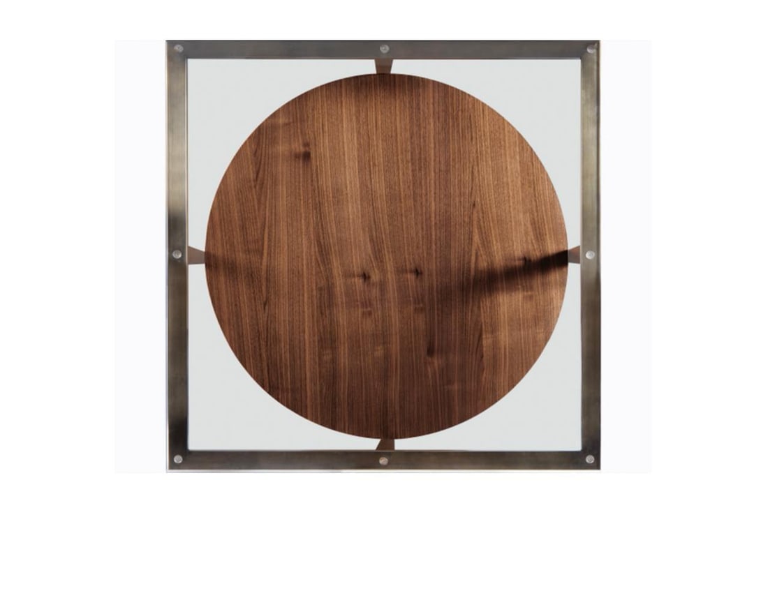 Modern Greg Sheres Style Bronze Cocktail Table with Glass Top - 2