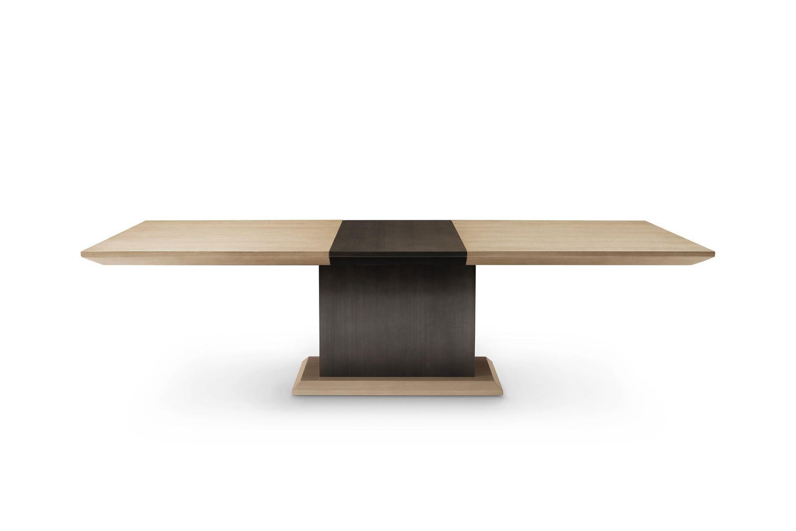 Modern Greg Sheres Style Oak and Bronze Extension Dining Table - 3