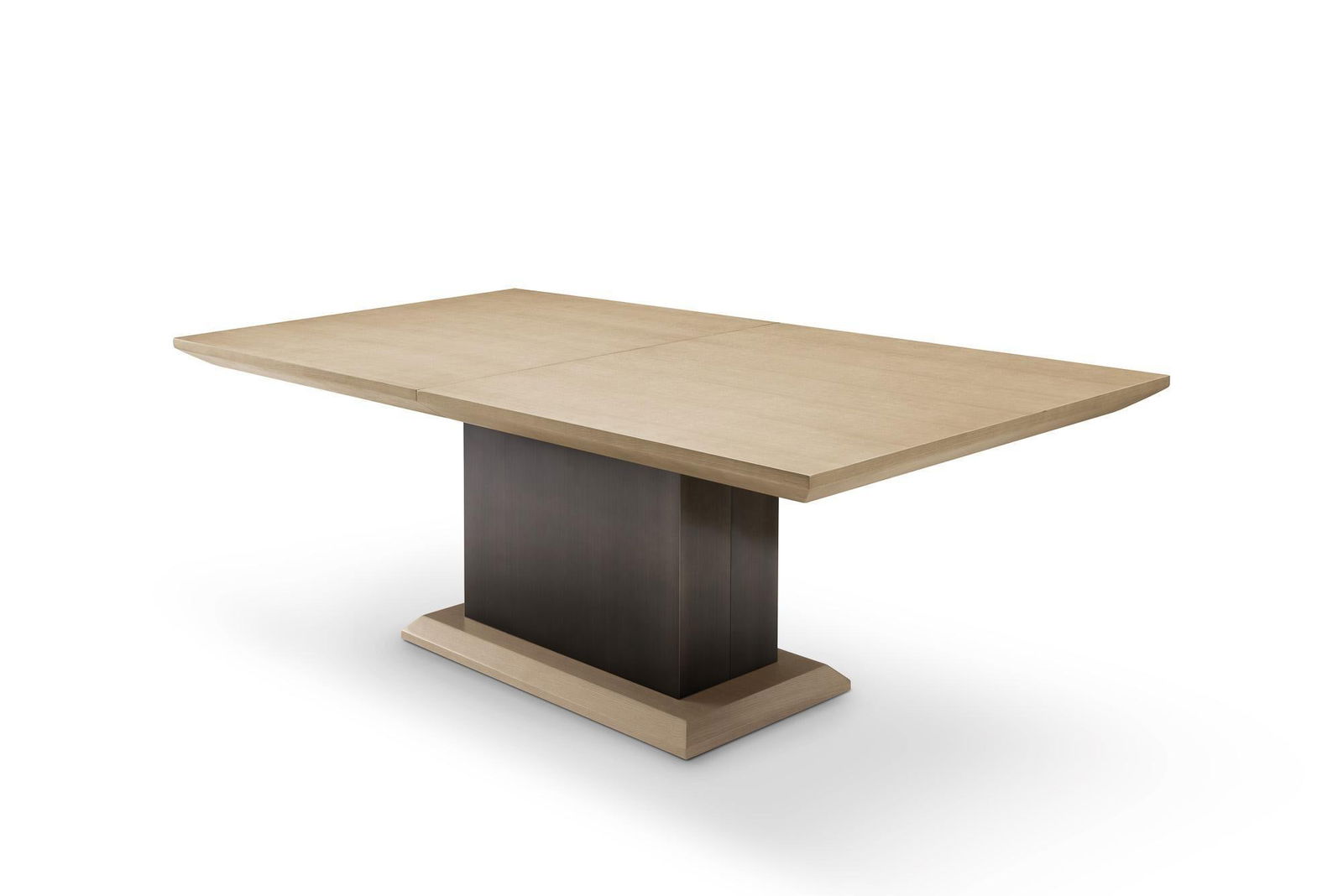Modern Greg Sheres Style Oak and Bronze Extension Dining Table - 4