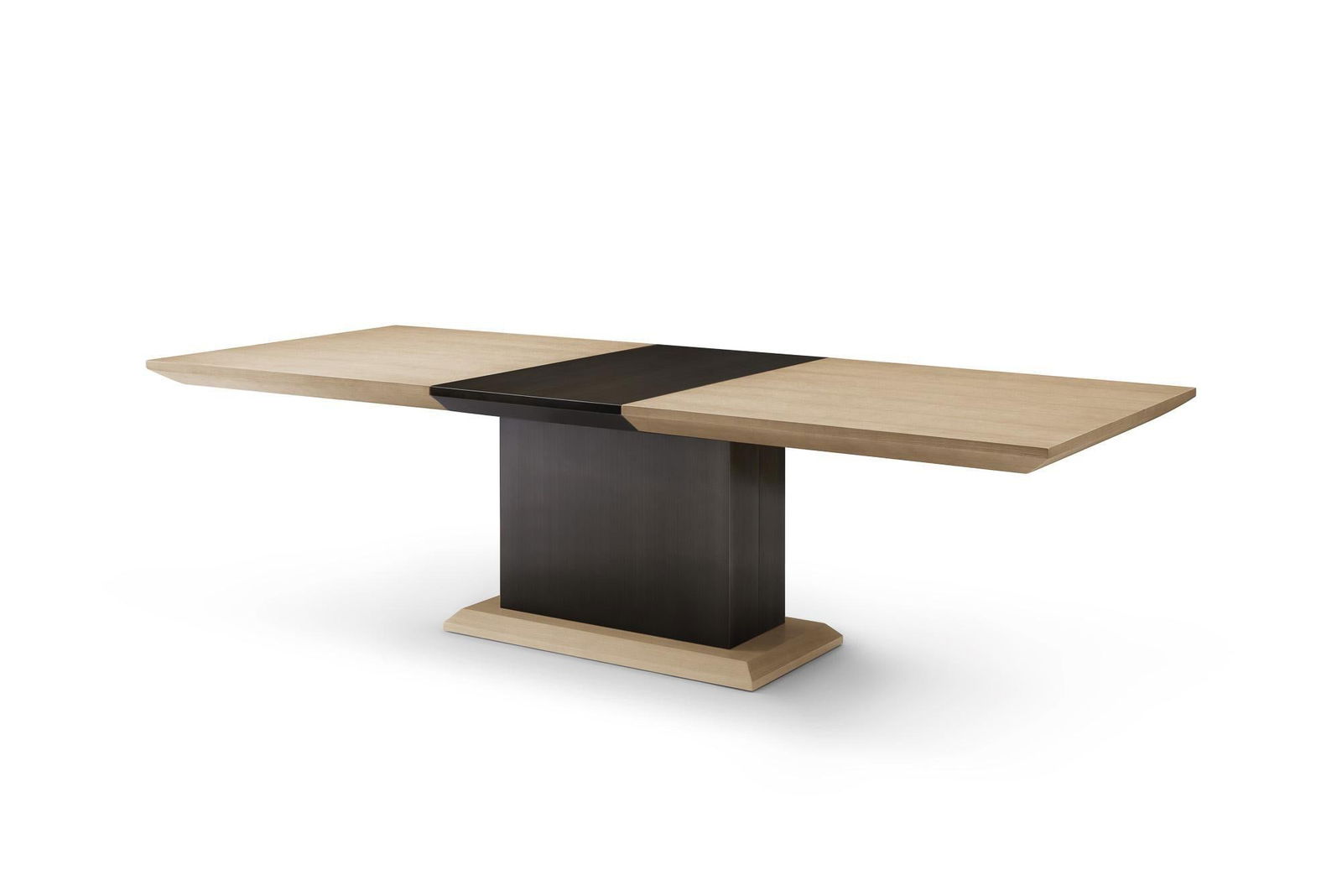 Modern Greg Sheres Style Oak and Bronze Extension Dining Table - 5