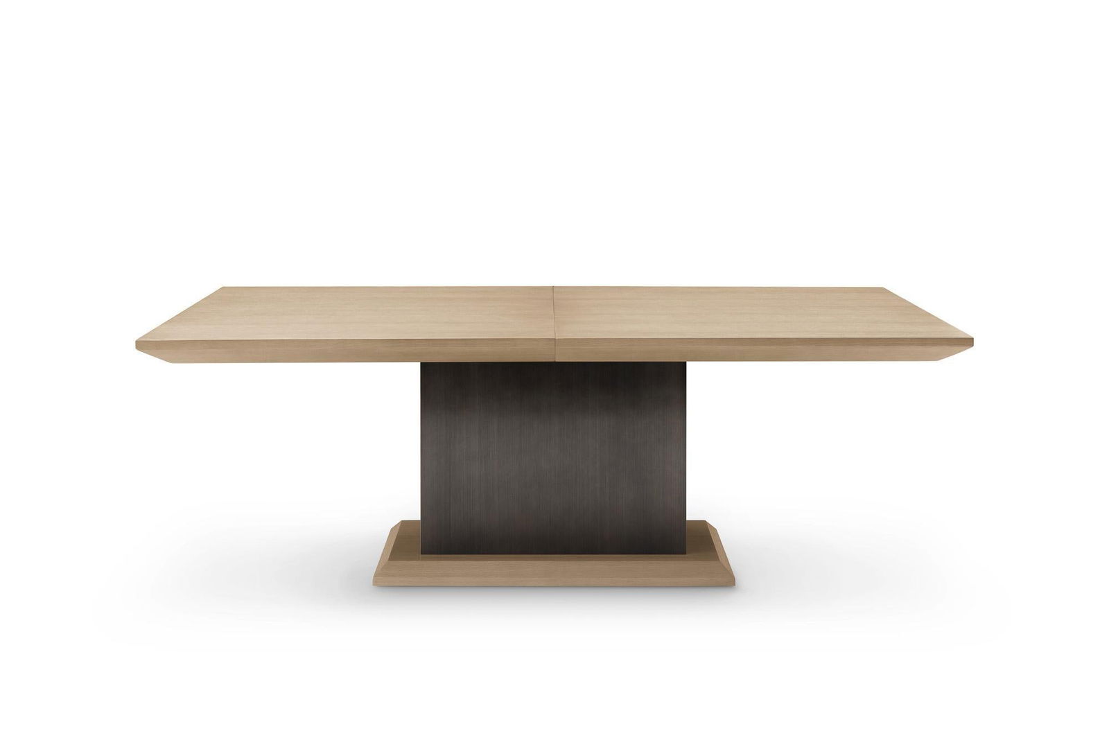 Modern Greg Sheres Style Oak and Bronze Extension Dining Table - 6