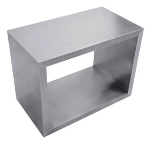Modern Greg Sheres Style Stainless Steel End Table with Shelf