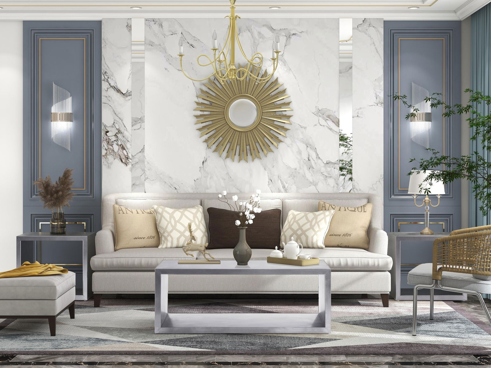 Modern Greg Sheres Style Stainless Steel End Table with Shelf - 5