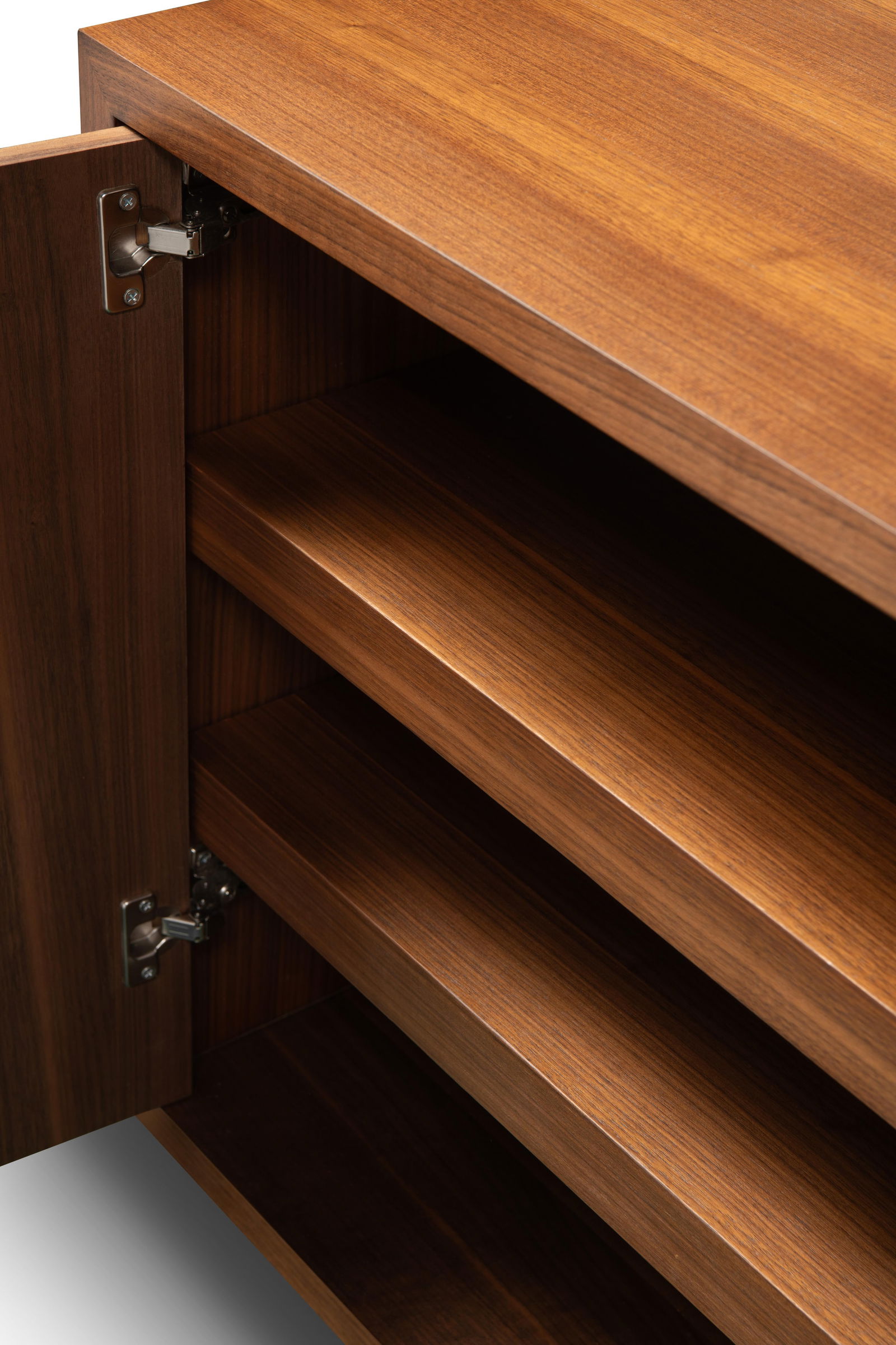 Modern Greg Sheres Style Walnut and Bronze Buffet – "Valencia" - 6