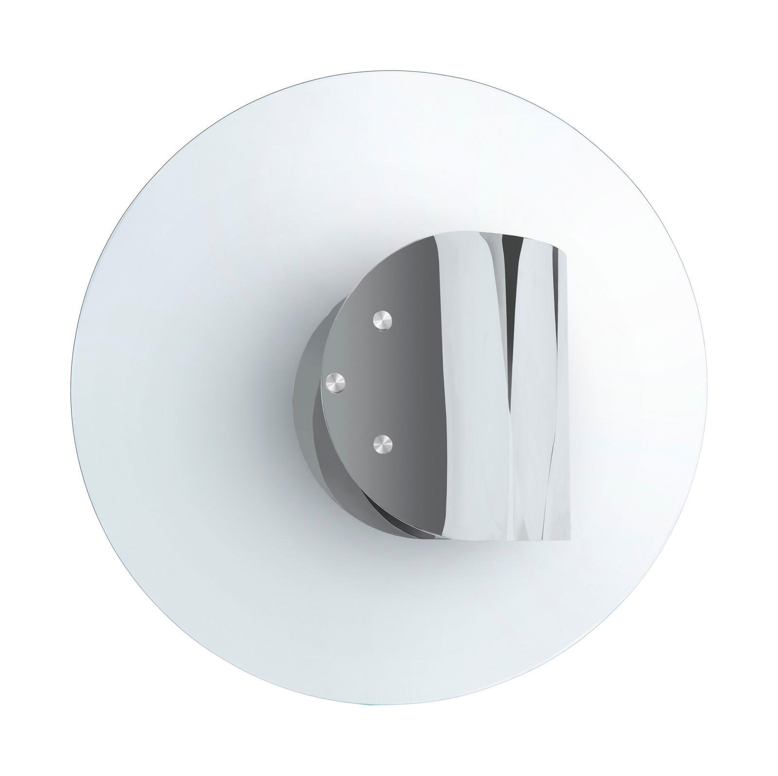 Modern Greg Sheres Style Stainless Steel Round Cocktail Table - 2