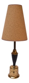American Modern Brass Table Lamp With Star Perforation Detail