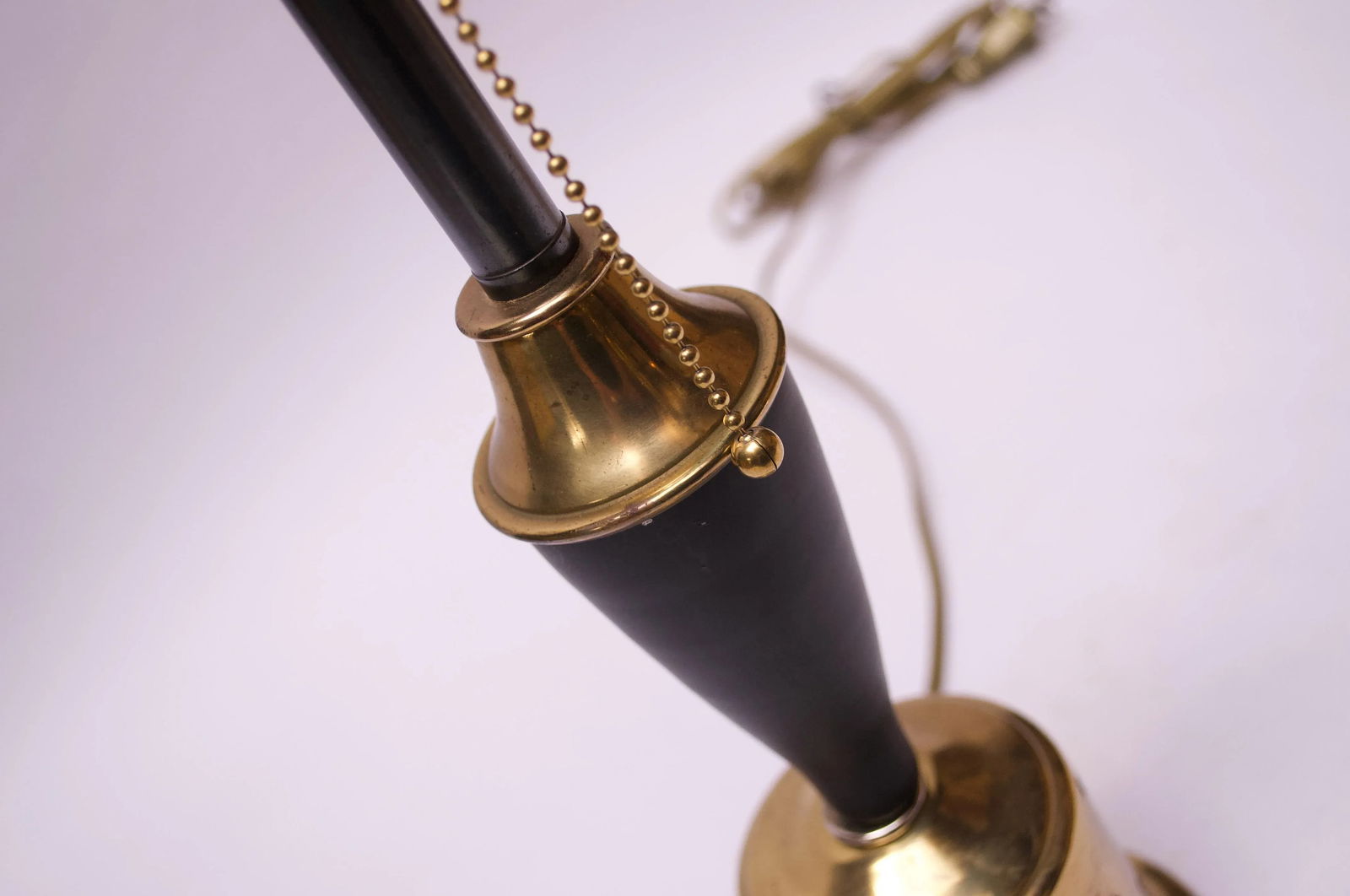 American Modern Brass Table Lamp With Star Perforation Detail - 8