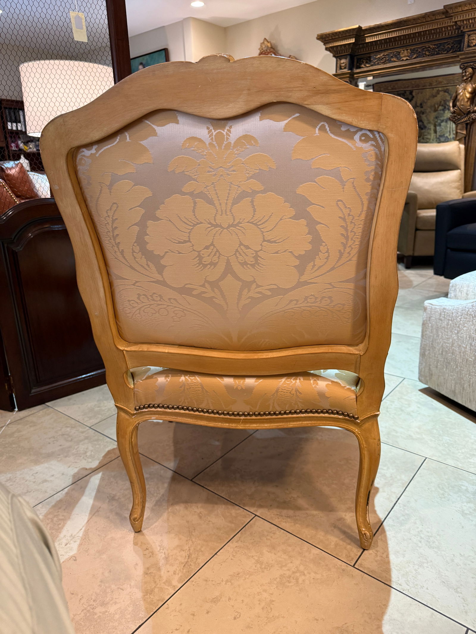 Pair of French Louis XV Style Bergères Attributed to Maison Jansen - 5