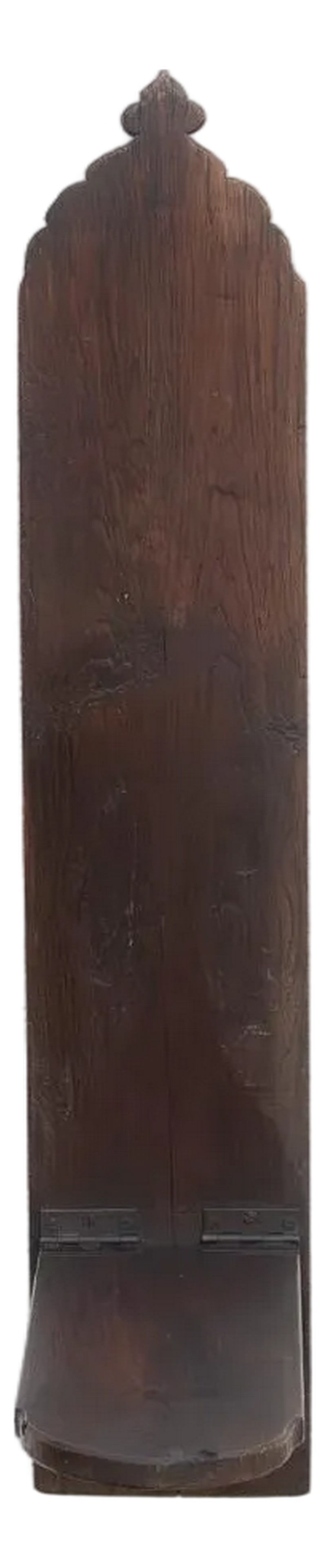 Rare Antique Wall Niche From Bastar: This dramatic, tall & slim folding wall piece is an exceptional example of Primitive Wood Carving and cultural artifact, originating from the Bastar region of Chhattisgarh, India"”a community