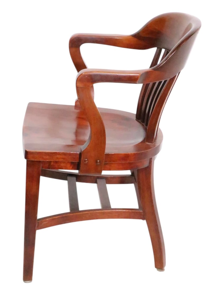 Vintage Bank of England Yale Library Office Desk Chair by the Milwaukee Chair Co. - 10