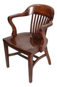 Vintage Bank of England Yale Library Office Desk Chair by the Milwaukee Chair Co.