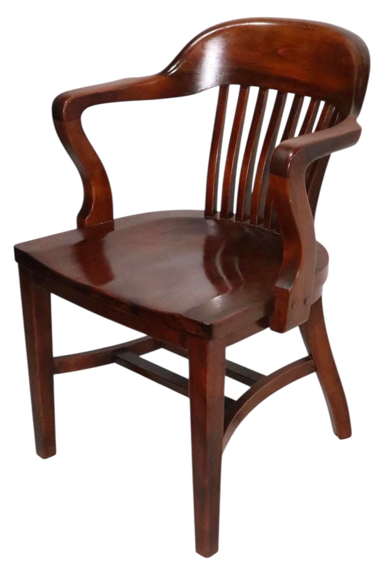 Vintage Bank of England Yale Library Office Desk Chair by the Milwaukee Chair Co. - 5