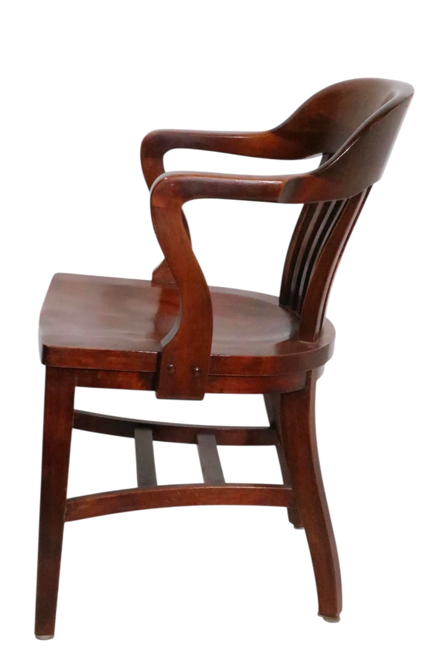 Vintage Bank of England Yale Library Office Desk Chair by the Milwaukee Chair Co. - 7