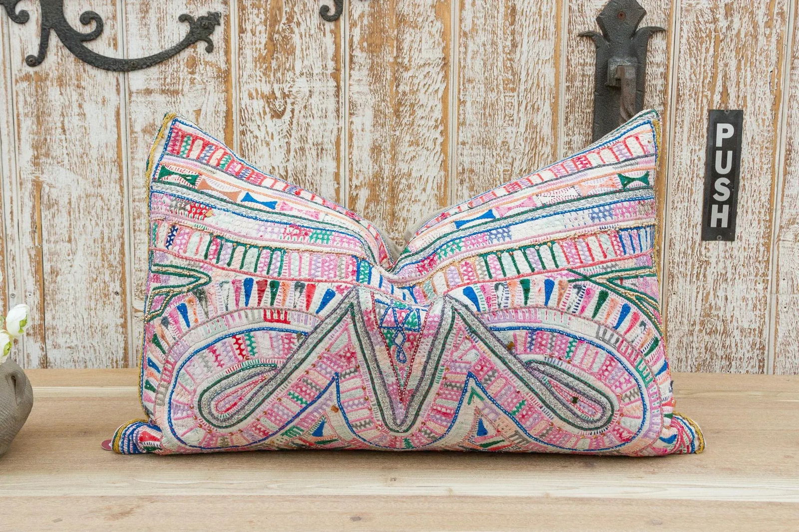 Paann Antique Tribal Grain Sack Pillow - 10