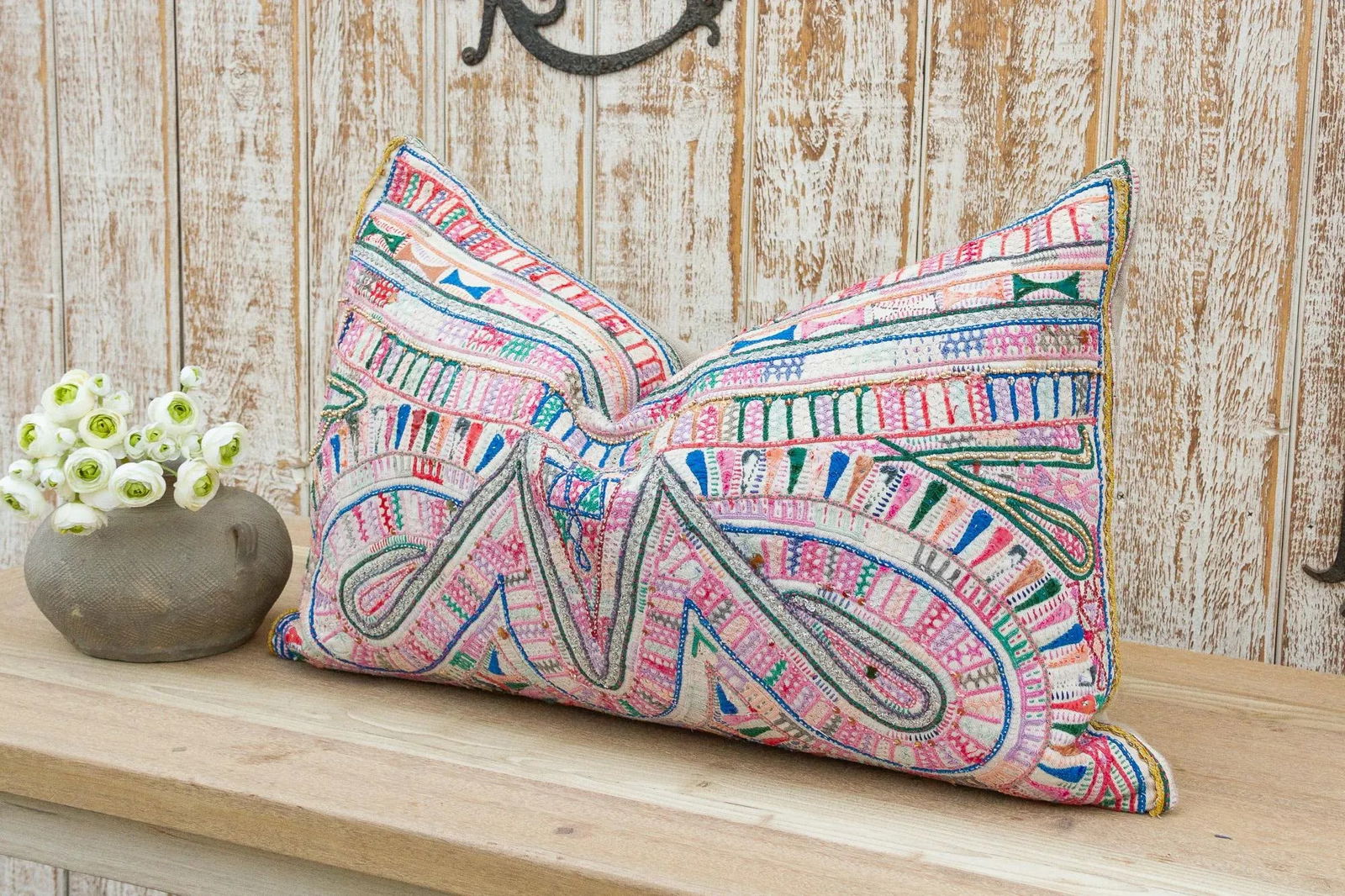 Paann Antique Tribal Grain Sack Pillow - 3