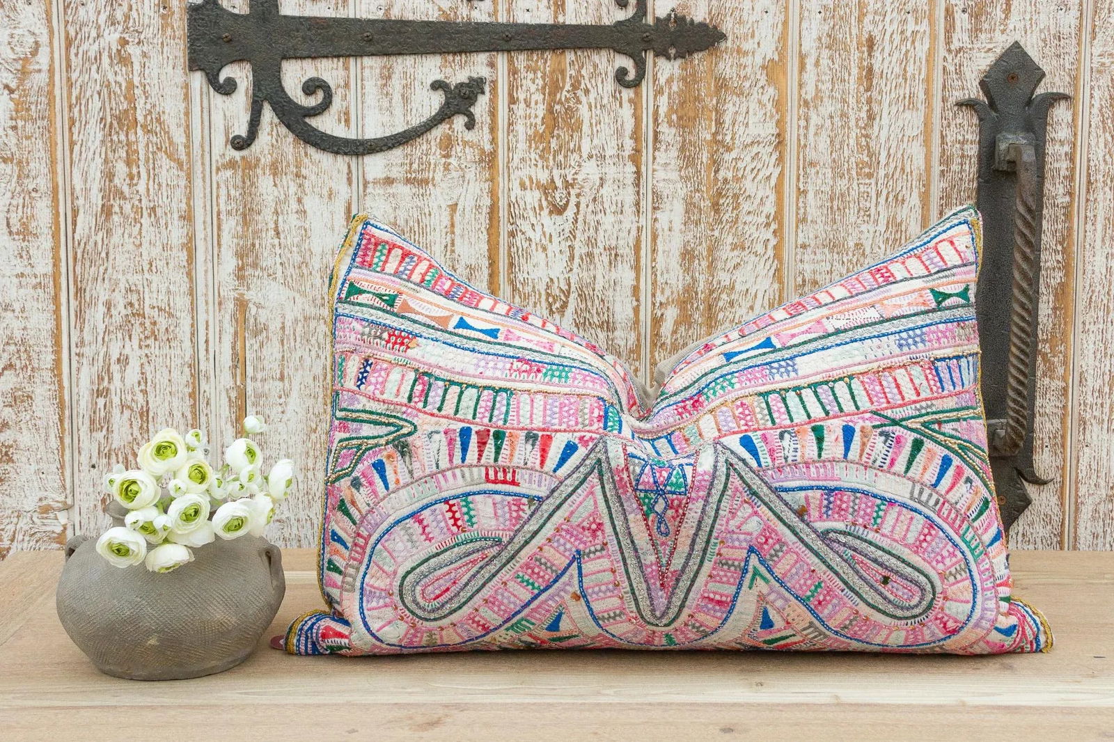 Paann Antique Tribal Grain Sack Pillow - 9