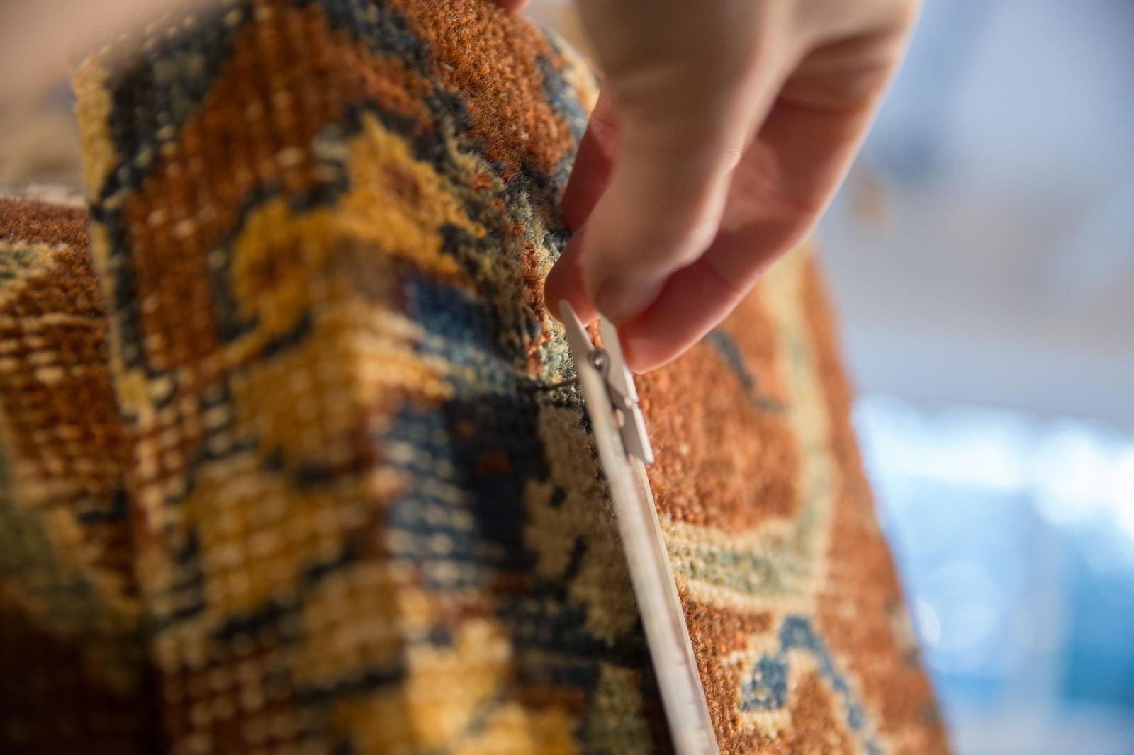 Decorative Kurdish Hamadan Rug Art - 7