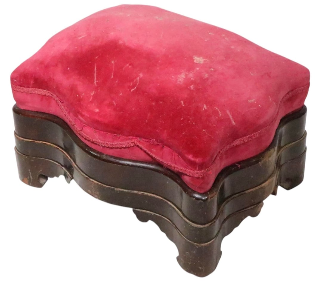 19th Century Victorian Empire Footstool Ottoman - 11