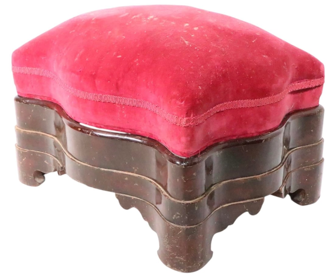 19th Century Victorian Empire Footstool Ottoman - 3