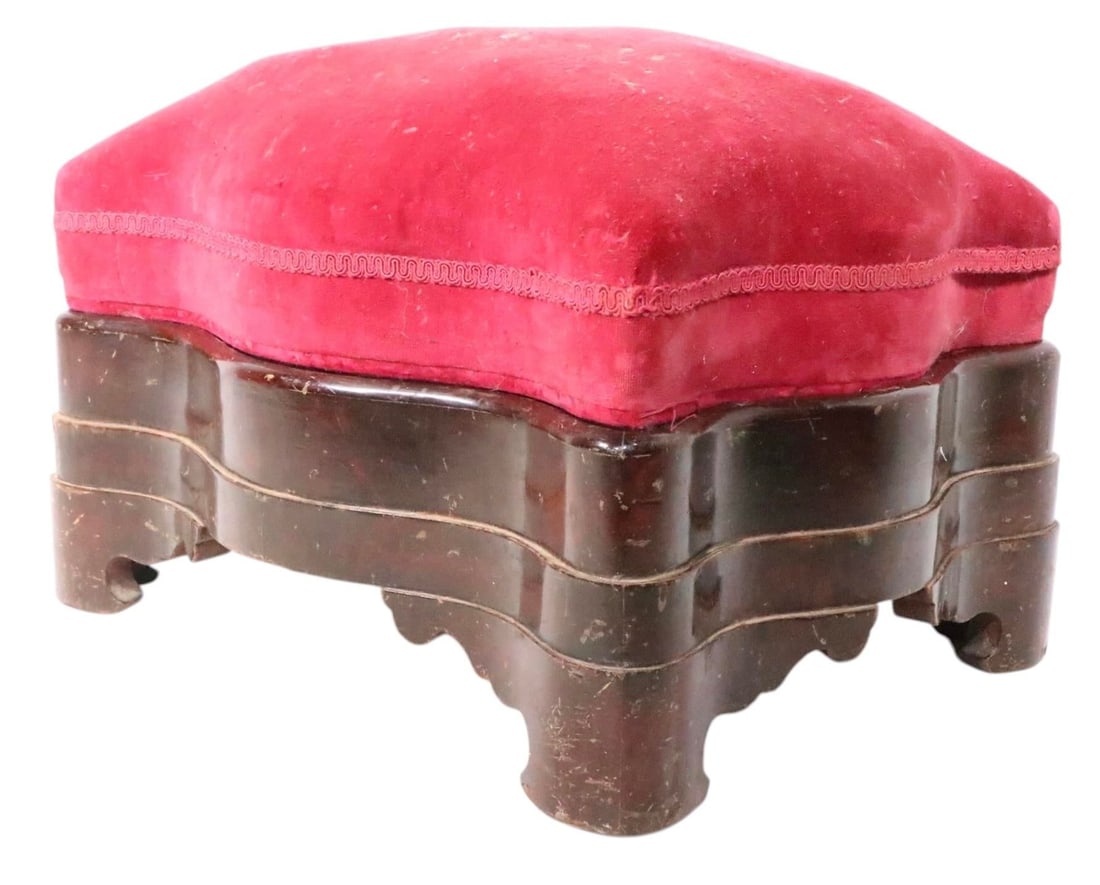 19th Century Victorian Empire Footstool Ottoman - 4