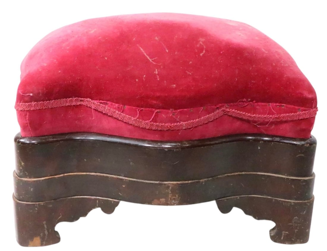 19th Century Victorian Empire Footstool Ottoman - 9