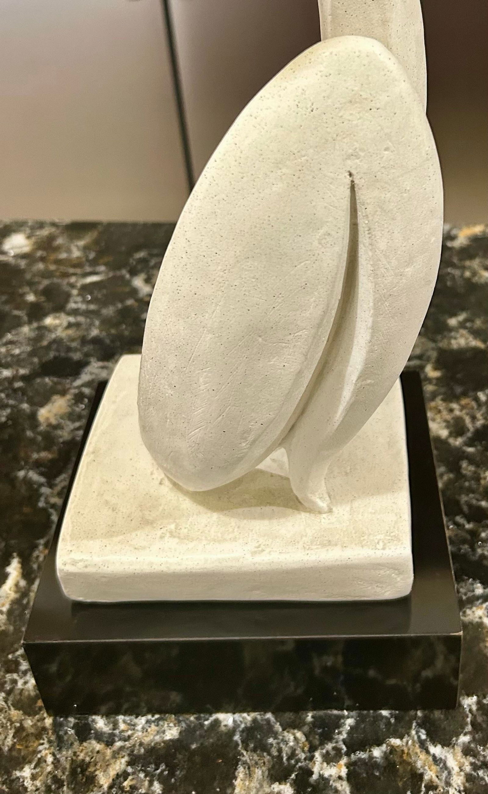 Signed and Dated by David Fisher, Austin Productions, 1980, Plaster Sculpture, "Horn Blower",Wom - 12