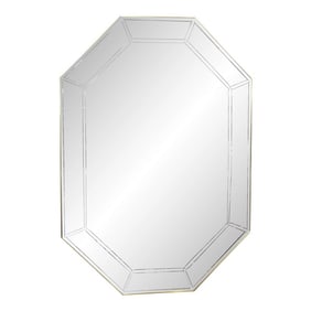 Late 20th Century La Barge Large Beveled Oblong Octagonal Mirrors Made in the Usa