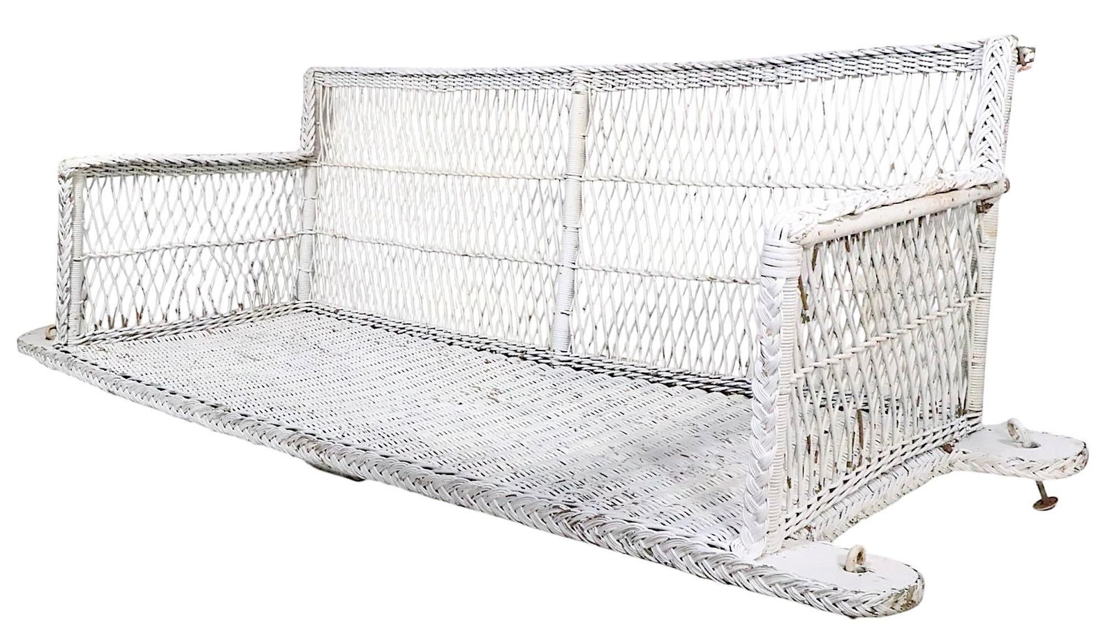 Vintage Bar Harbor Wicker Porch Rocker - 10