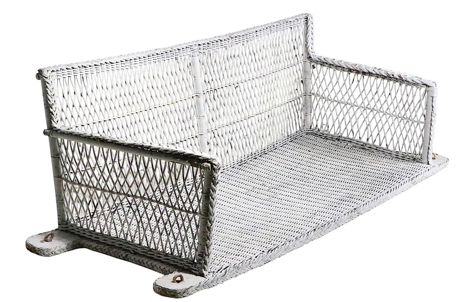 Vintage Bar Harbor Wicker Porch Rocker - 4