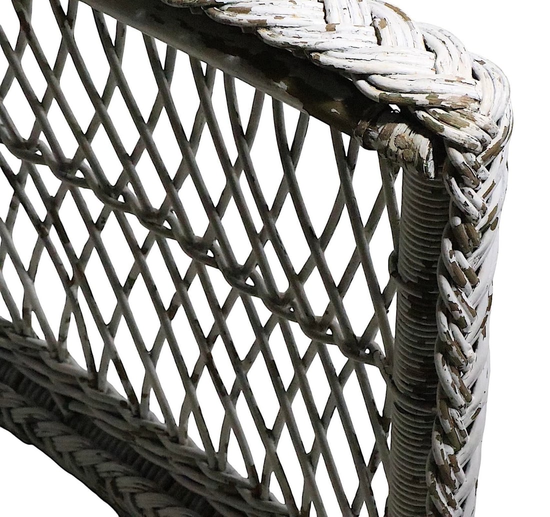 Vintage Bar Harbor Wicker Porch Rocker - 5