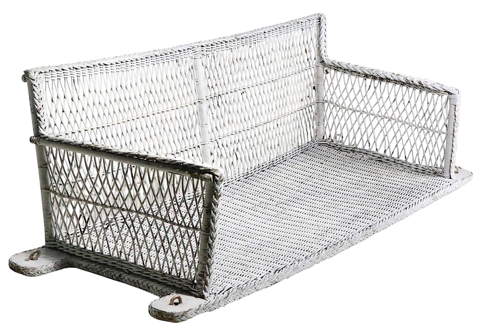 Vintage Bar Harbor Wicker Porch Rocker - 6