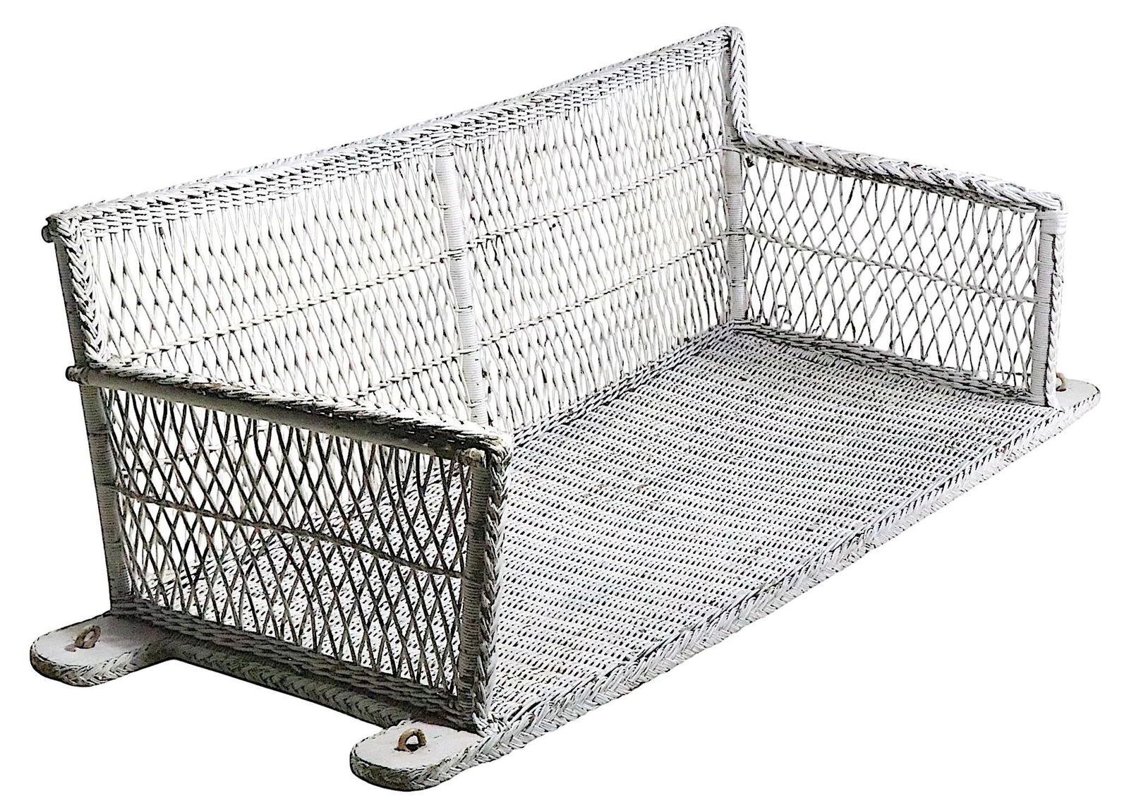 Vintage Bar Harbor Wicker Porch Rocker - 7