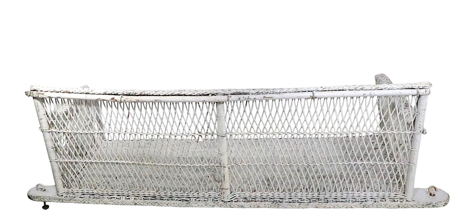 Vintage Bar Harbor Wicker Porch Rocker - 8