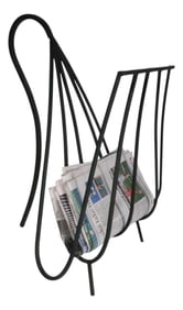 Mid 20th Century Wrought Iron Magazine Rack