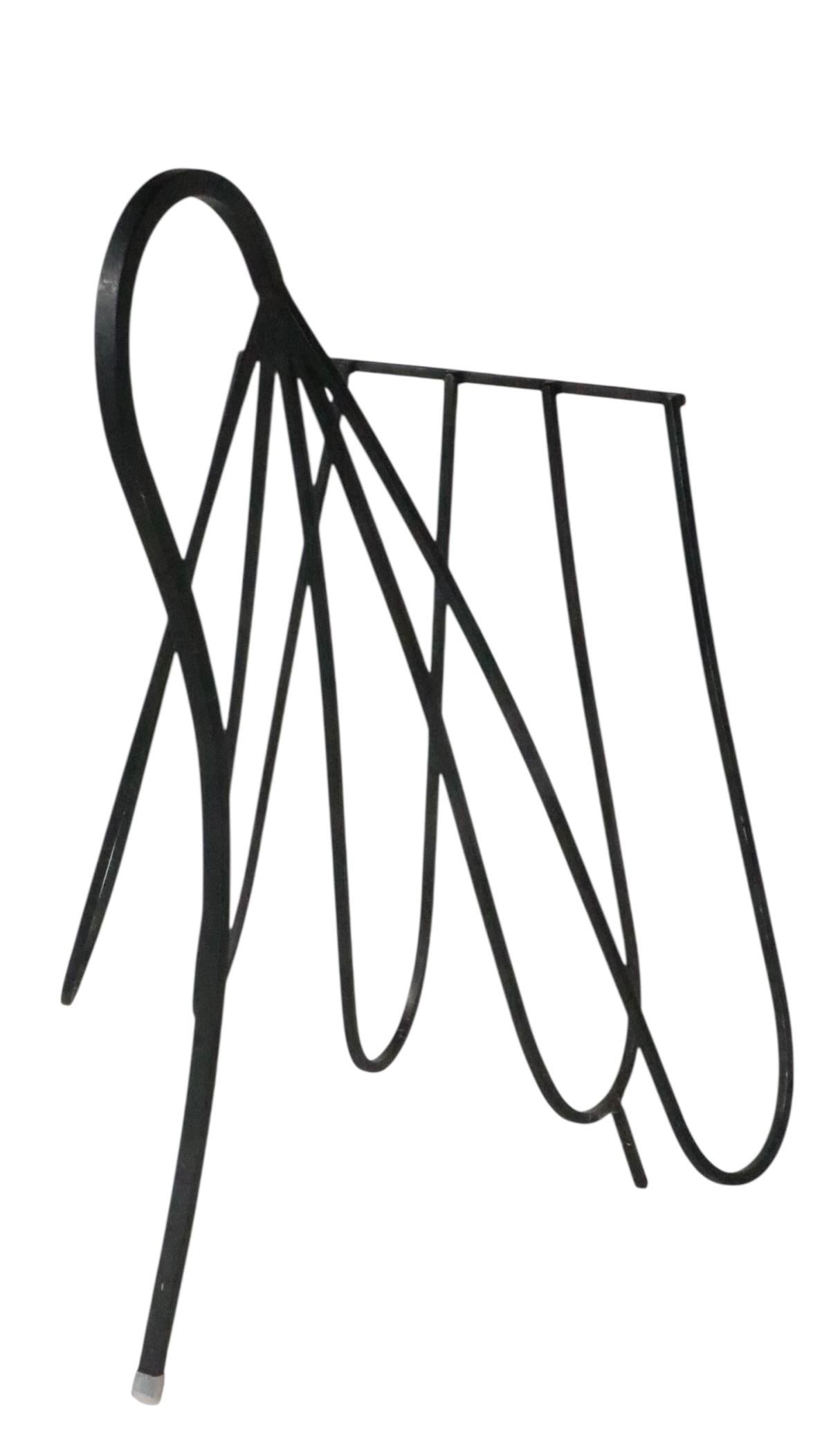 Mid 20th Century Wrought Iron Magazine Rack - 2