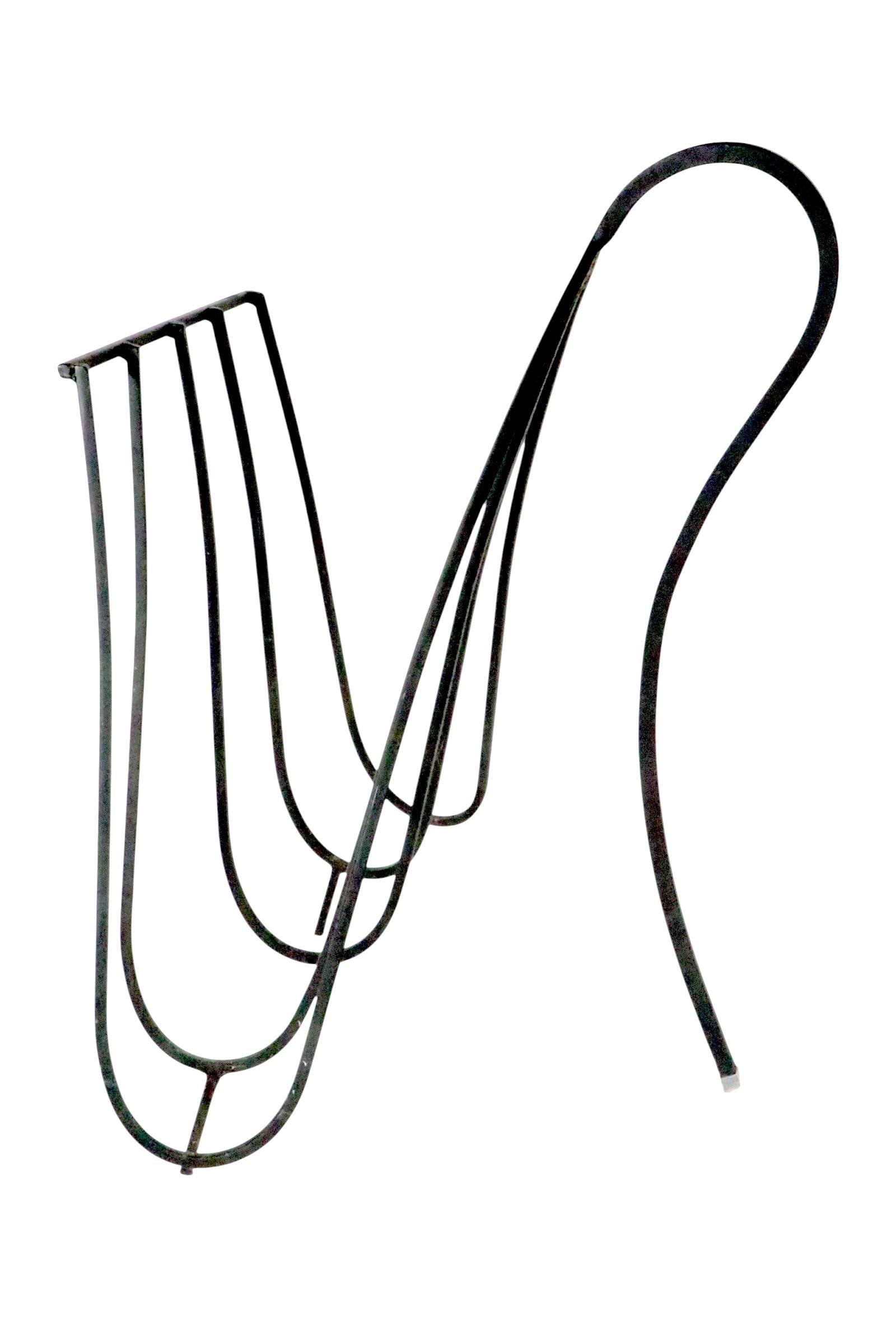 Mid 20th Century Wrought Iron Magazine Rack - 5