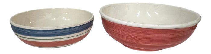 Furio Italian Pasta and Salad Serving Bowls - Set of 2