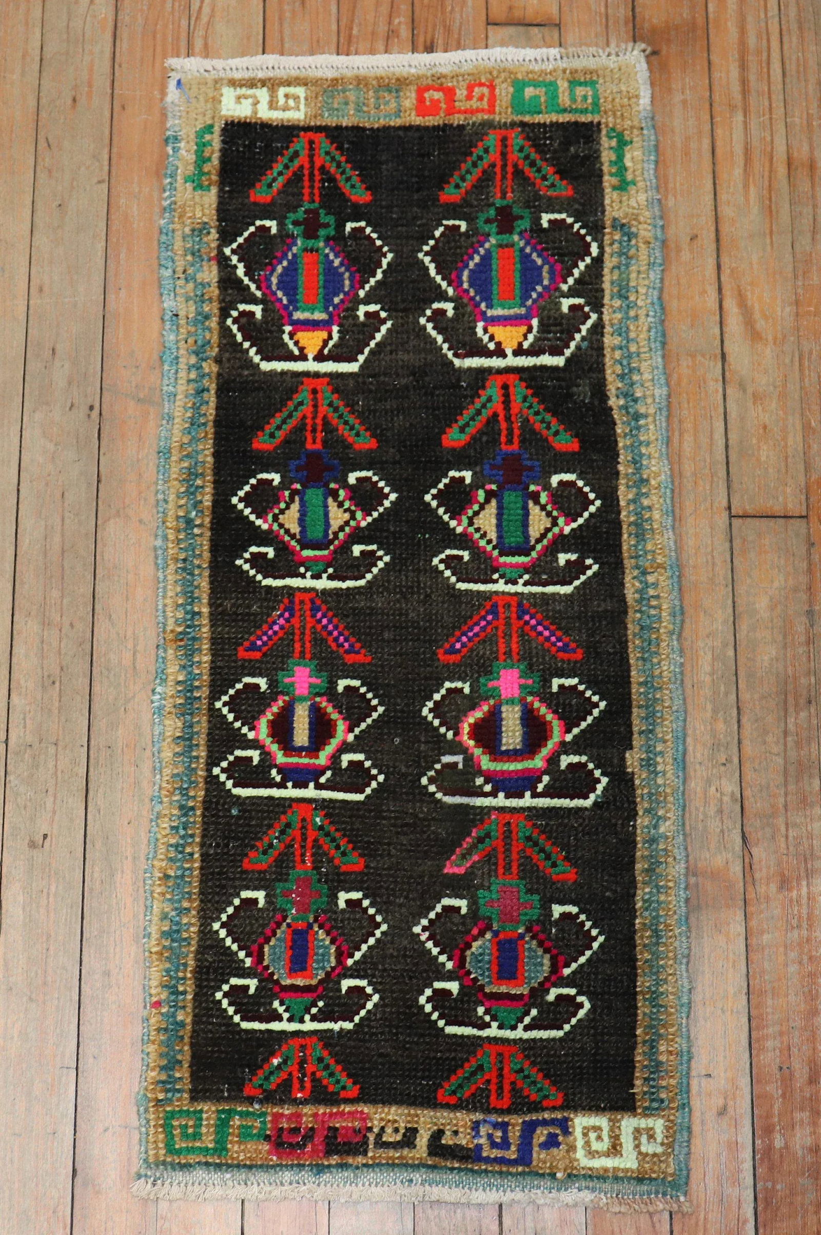 Tribal Mini Turkish Mat Rug, 1'3''x 2'9'' - 2
