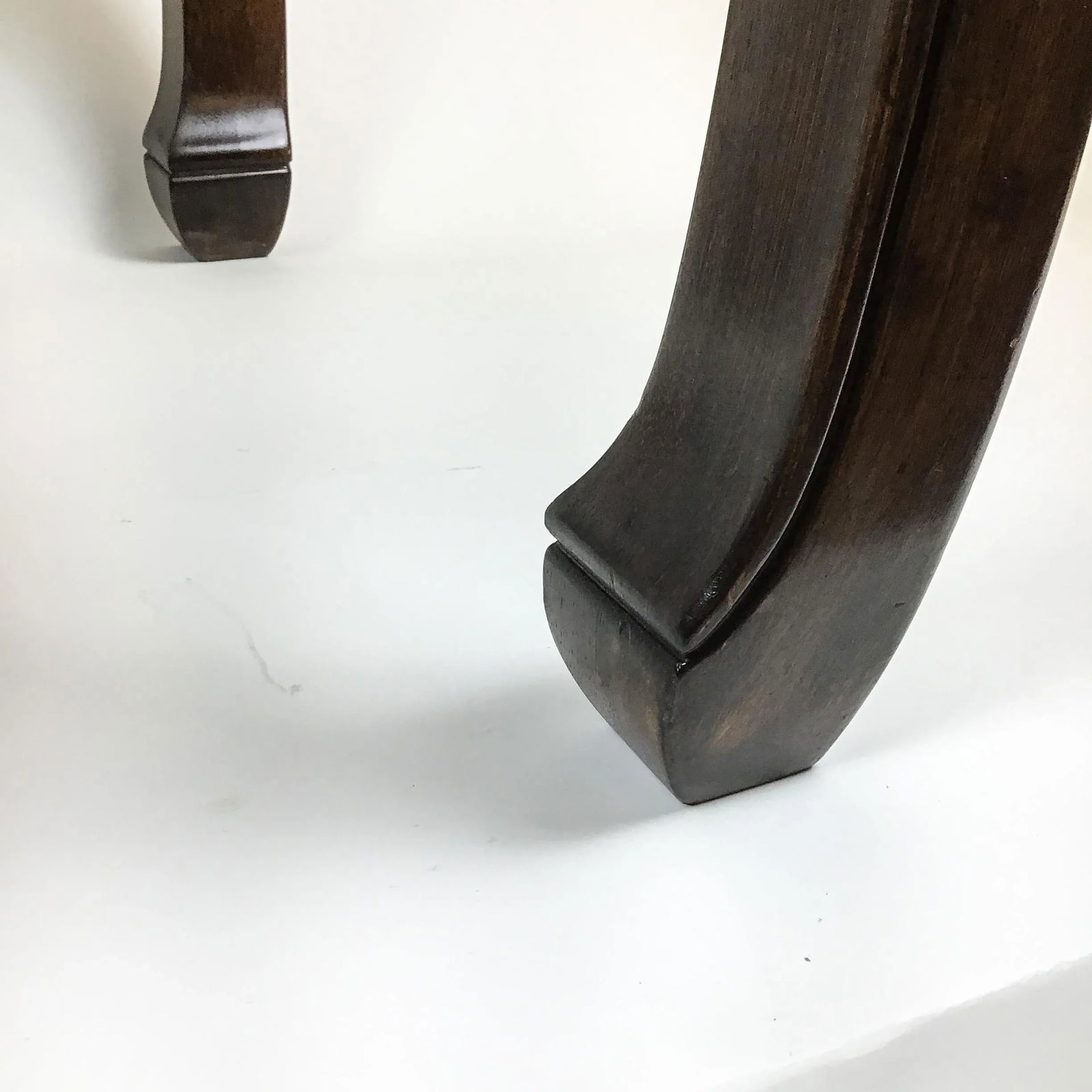 Solid Wood Glass Top Asian Ming Style Side Table by Baker - 8