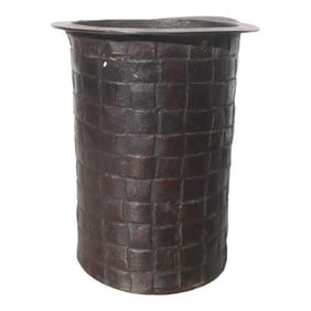 Art Brut Woven Bronze Canister