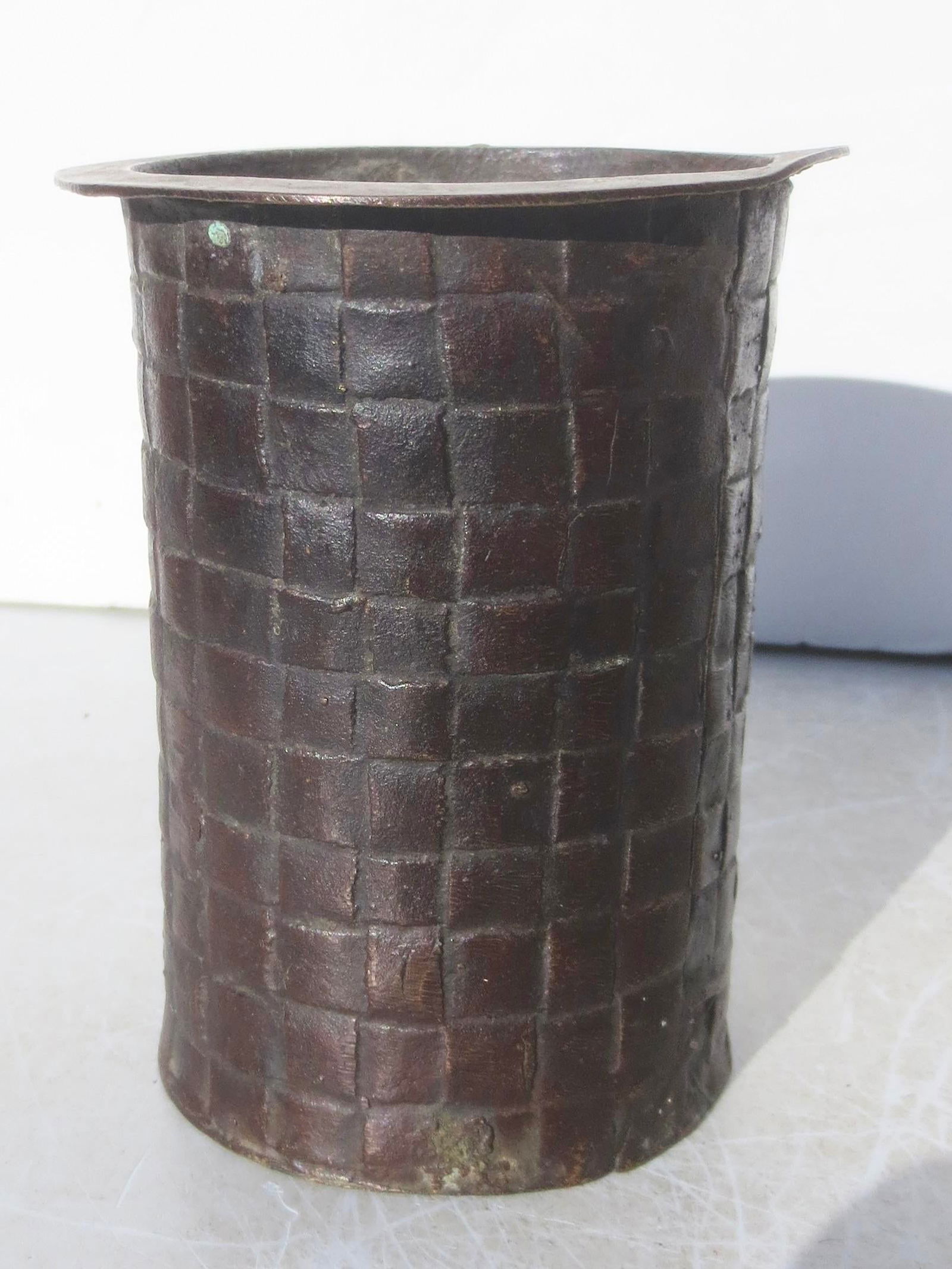 Art Brut Woven Bronze Canister - 5