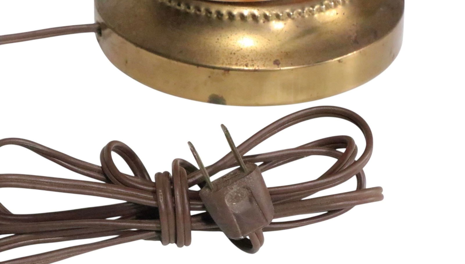 Mid 20th Century Mid Century Ceramic Drip Glaze Table Lamp With Original Shade - 7